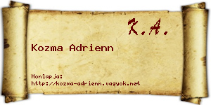 Kozma Adrienn névjegykártya